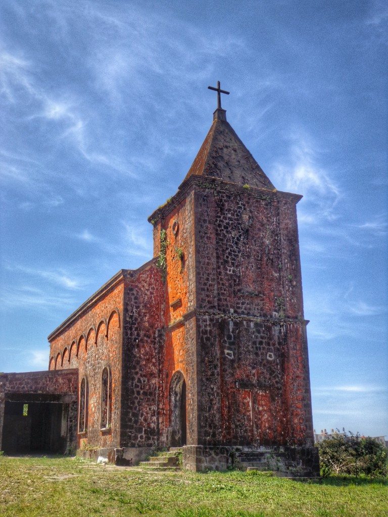 The church at Bokor Hill Station in Cambodia