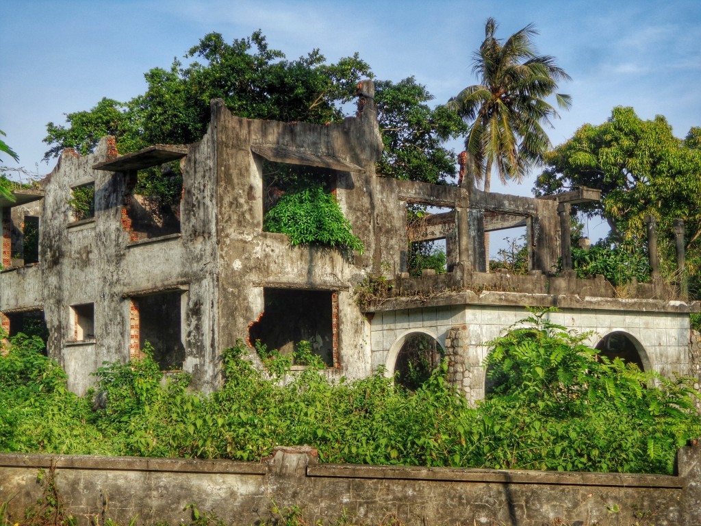 ruined french villas in kep in cambodia