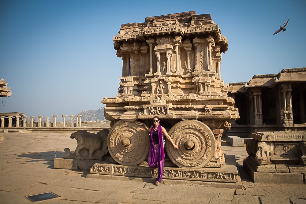 Anna with Stone Chariot in Hampi
