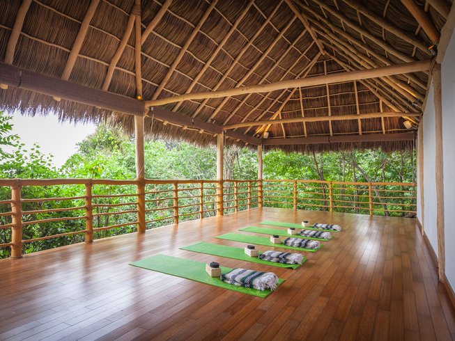Xinalani Resort. yoga hall in mexico