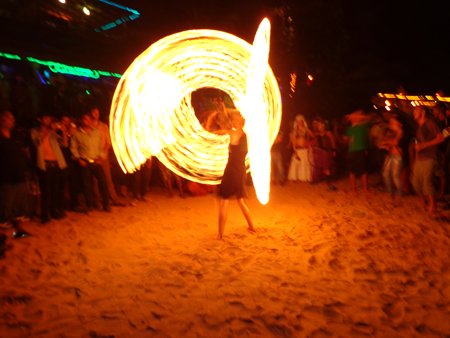 goa trance beach party 2013 fire dancer