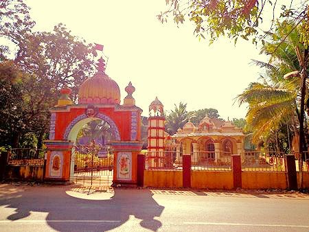 orange temple in goa
