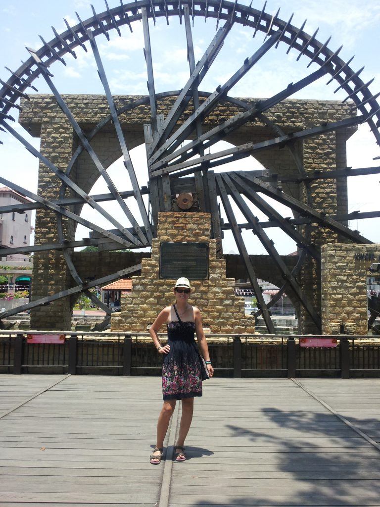 water wheel in Malacca, melaka, malaysia