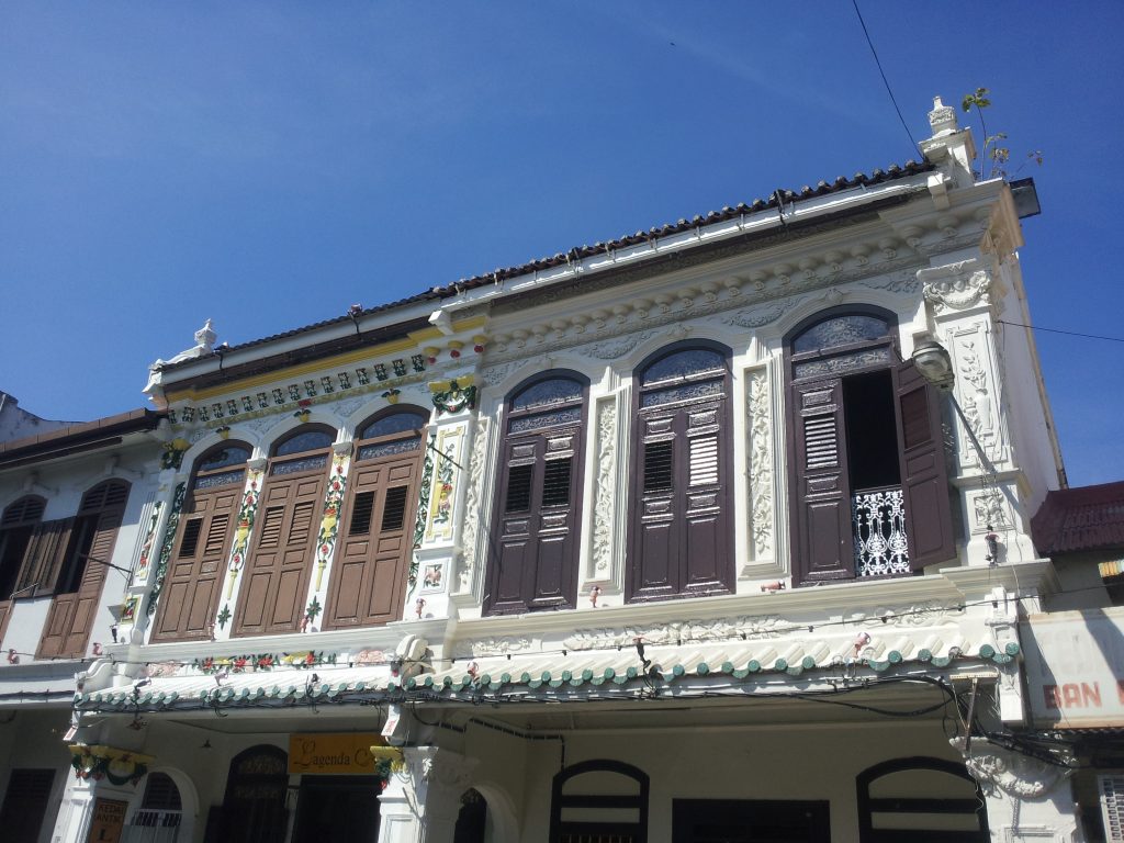 Chinese shop houses in Malacca, Melaka, Malaysia 