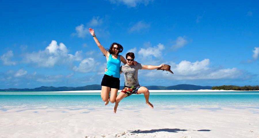 At Whitehaven Beach, Australia 