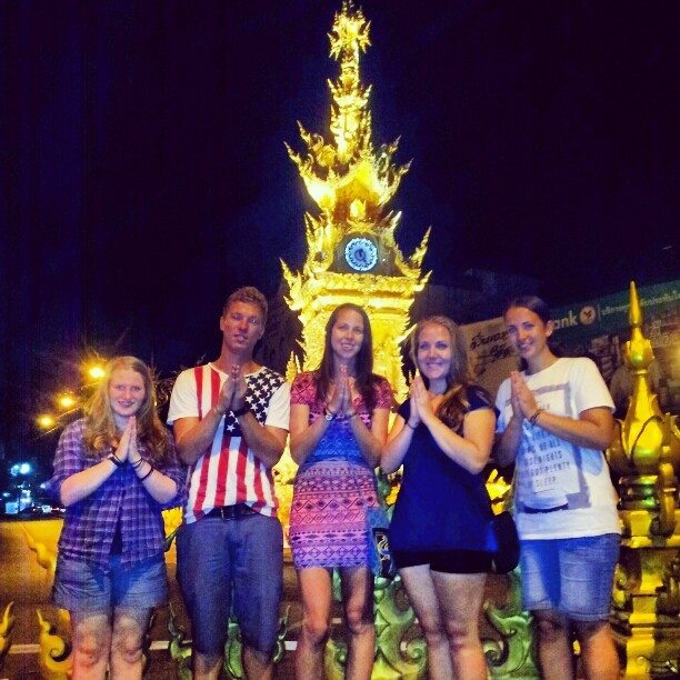 Chaing Rai clocktower friends thailand so many goodbyes