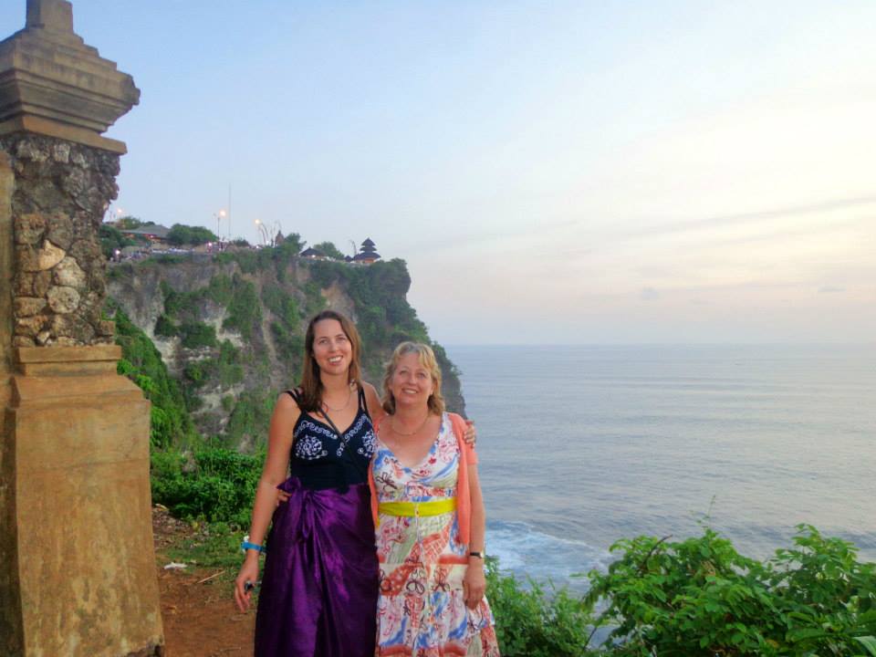 My Mum and I were reunited in Bali and visit Ulu Watu temple at sunset