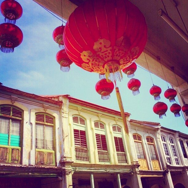 Chinese shop houses in Georgetown, Penang