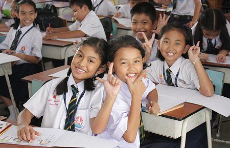 Get paid to teach English to cute kids in places like Thailand