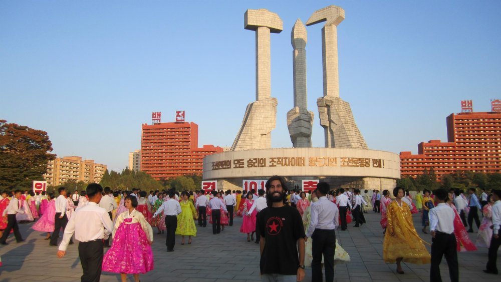north korea public dancing
