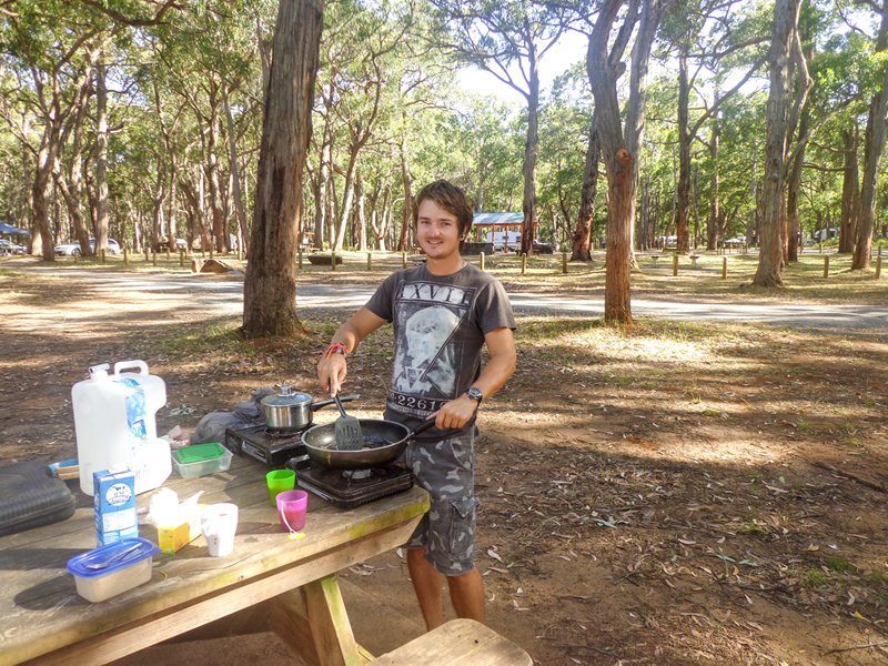 cooking camping road trip australia