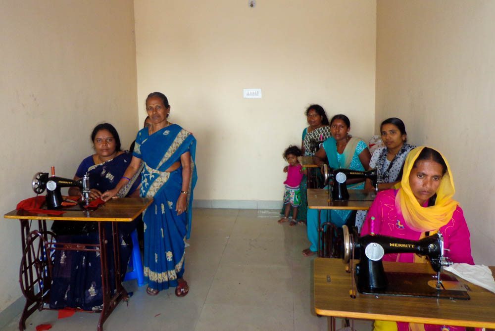 Indian women sewing