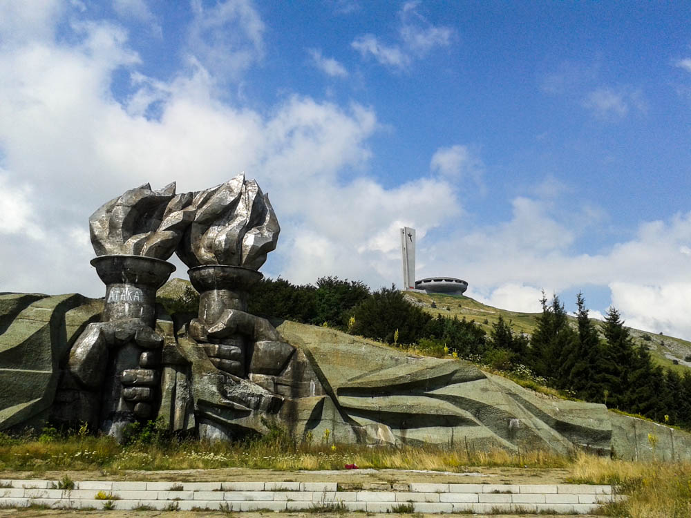 buzludzha from afar flames 2