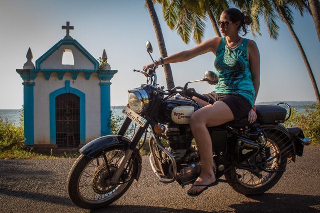 Exploring Goa by motorbike 