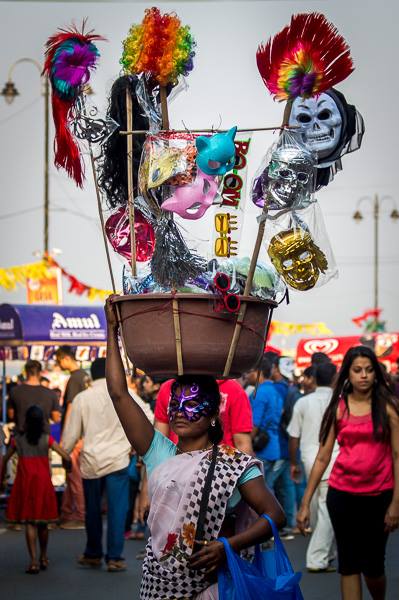 The streets of Panjim party to celebrate Goa's annual Carnival in February 