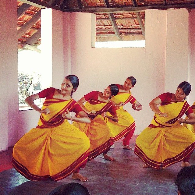 Enjoyed seeing the students in practice at Kerala dance school