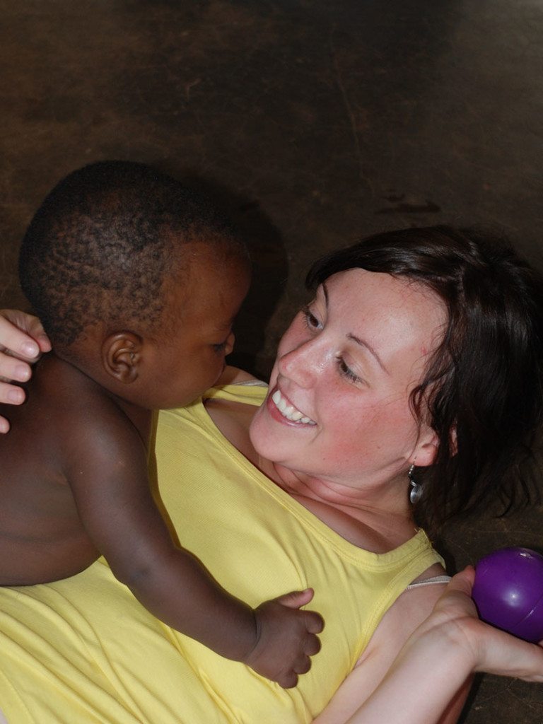 Florence volunteering in an Orphanage in Kampala, Uganda