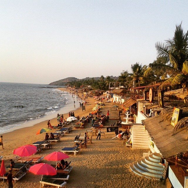 Anjuna Beach. One of the best places to visit in Goa in 3 days