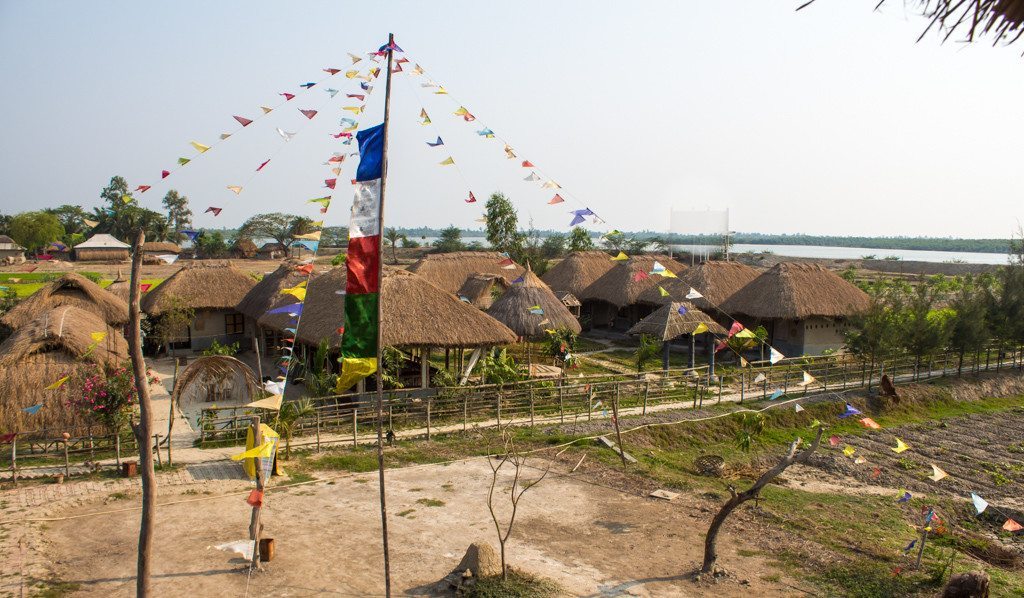 The view from my hammock over the eco village