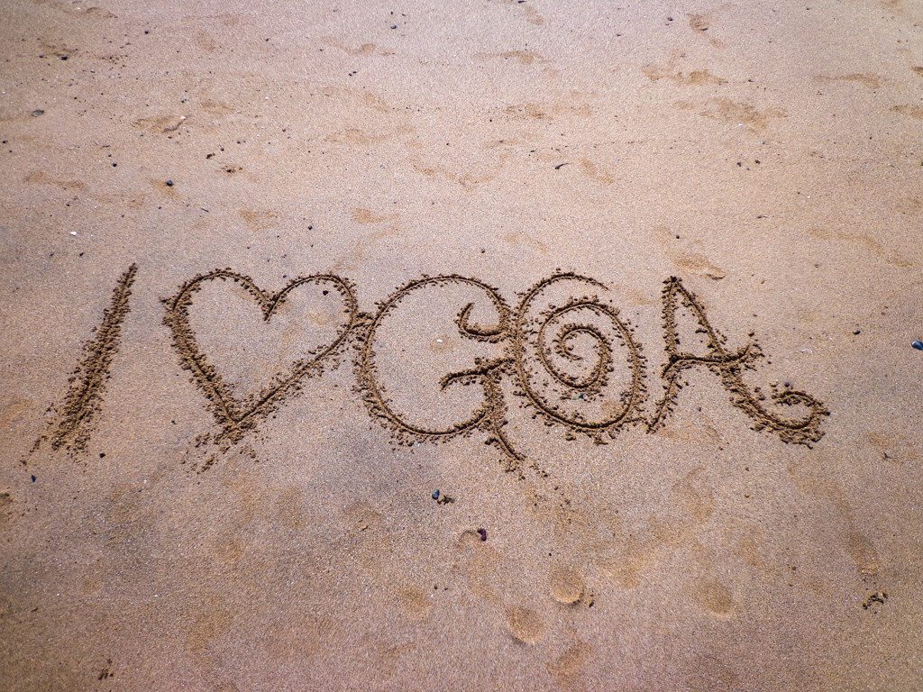 i love goa sand