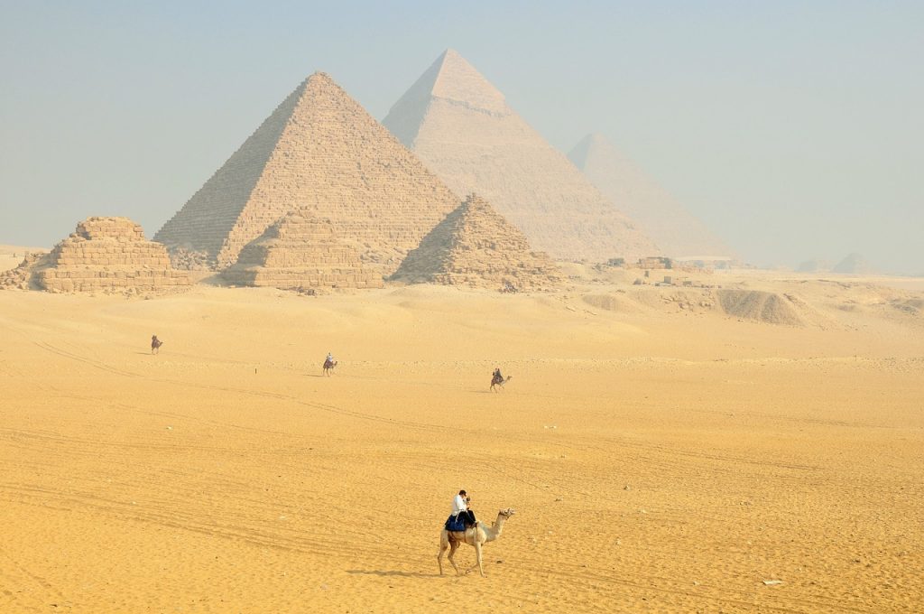 pyramids in egypt in one of the cheapest places to travel in africa