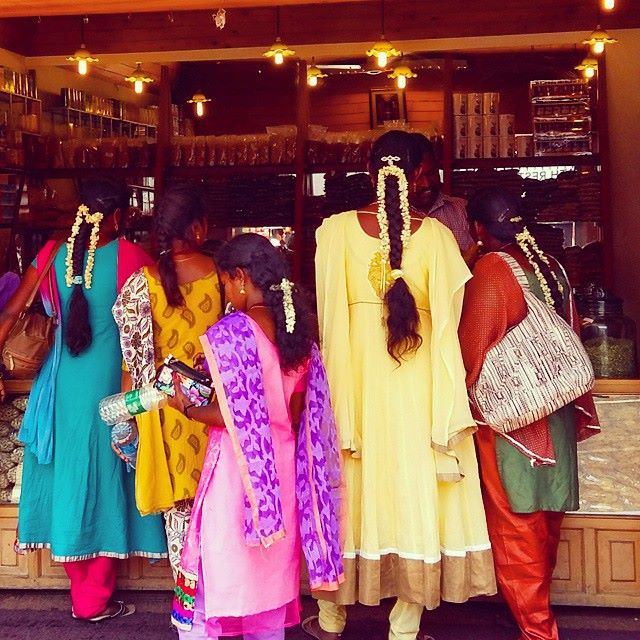 Indian ladies colourful clothing