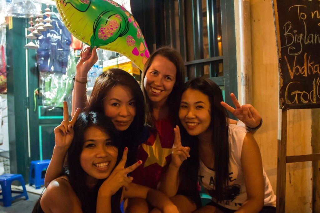 Making friends in Hanoi, Vietnam
