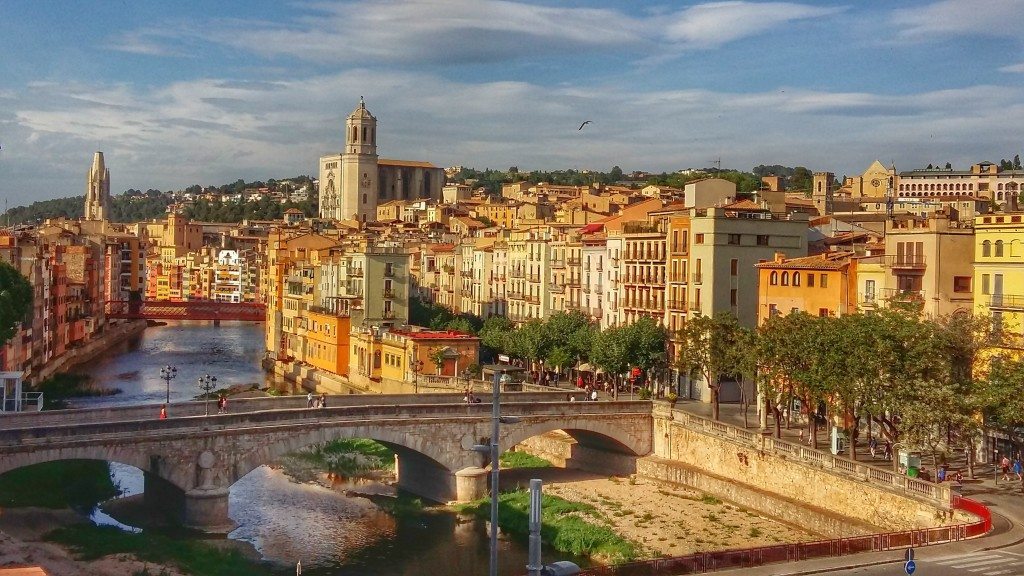 The view over Girona from Equity Point Hostel. 