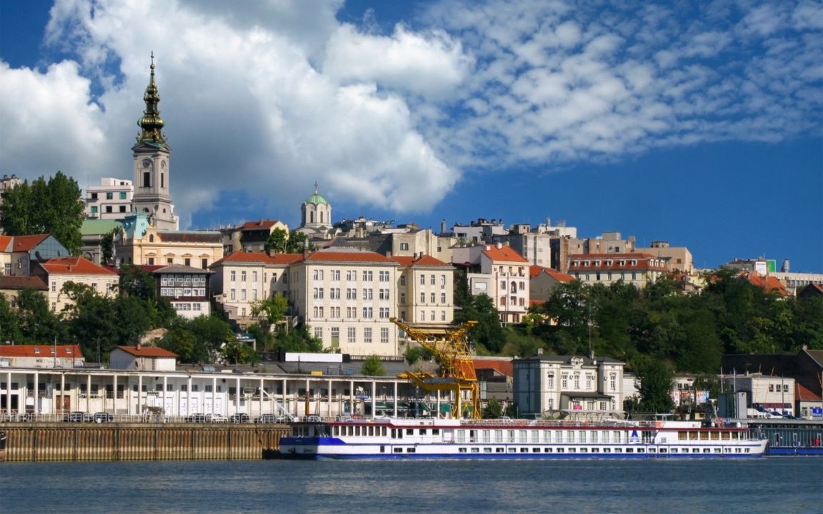 The Danube river in Belgrade, Serbia