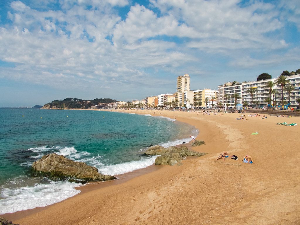 The beach at Lloret de Mar, Costa Brava, Spain