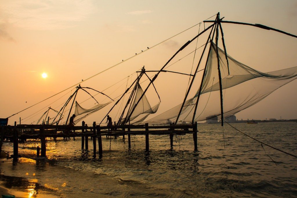 Chinese fishing nets in Fort Cochin