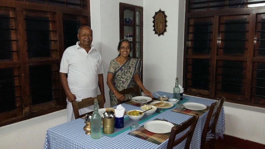 Our lovely hosts at Pranavam Homestays