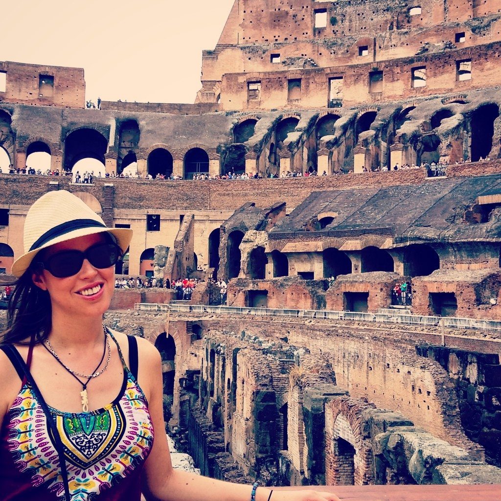 At the colosseum in Rome