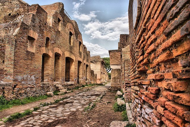 The ruins of Ostia Antica just outside Rome
