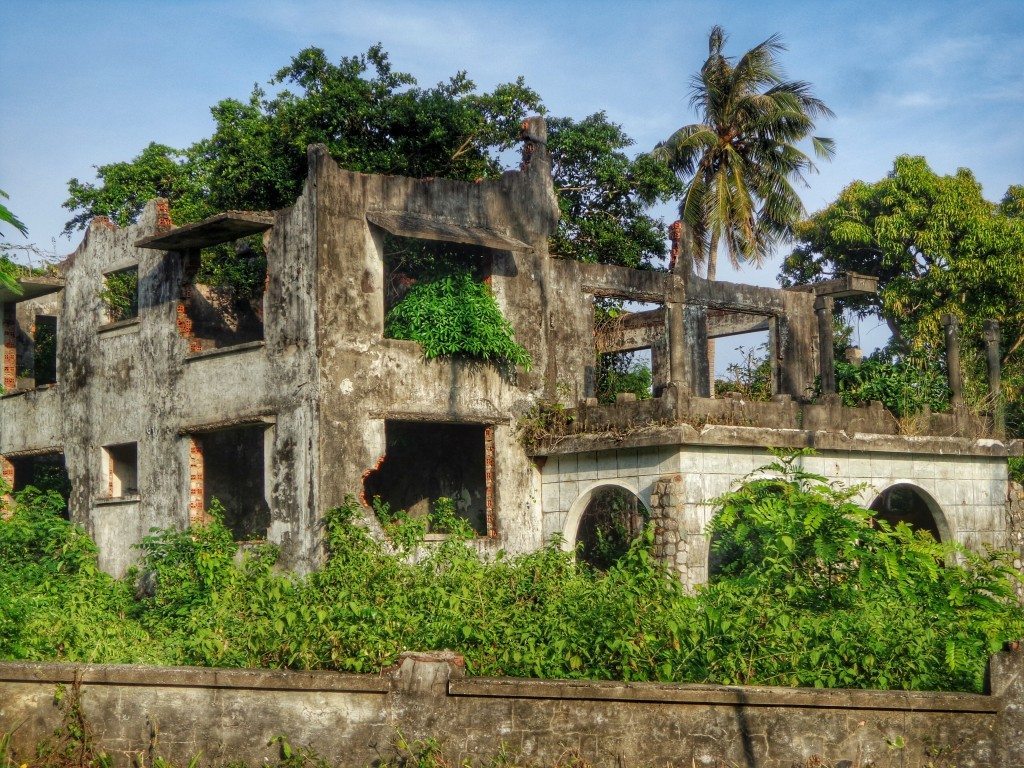 ruined french villas in kep in cambodia 