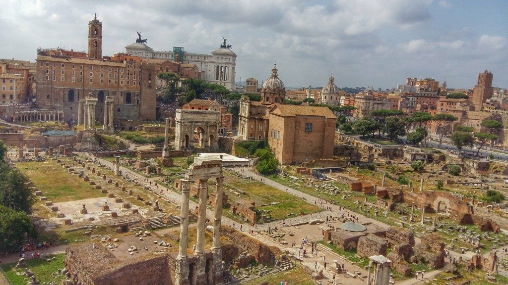 Views over the Roman Forum from Palantine Hill