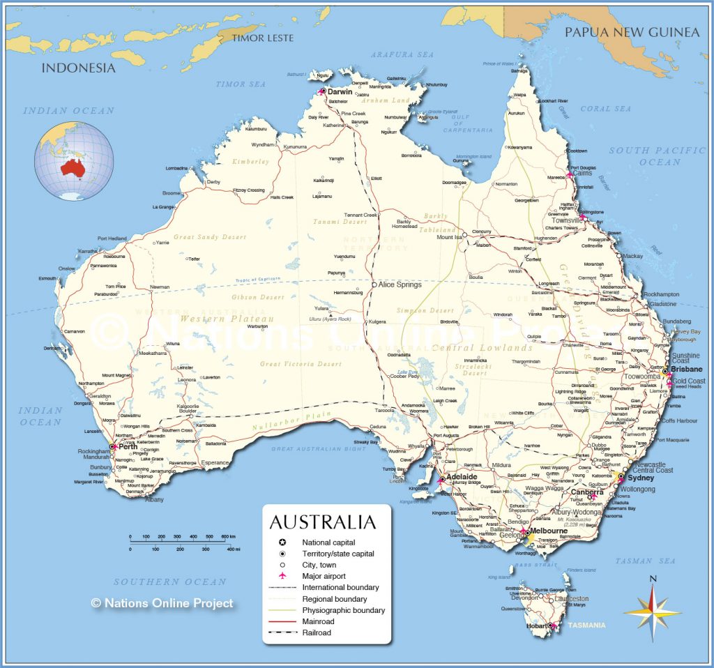 Map of The Perfect East Coast Australia Road Trip Itinerary 