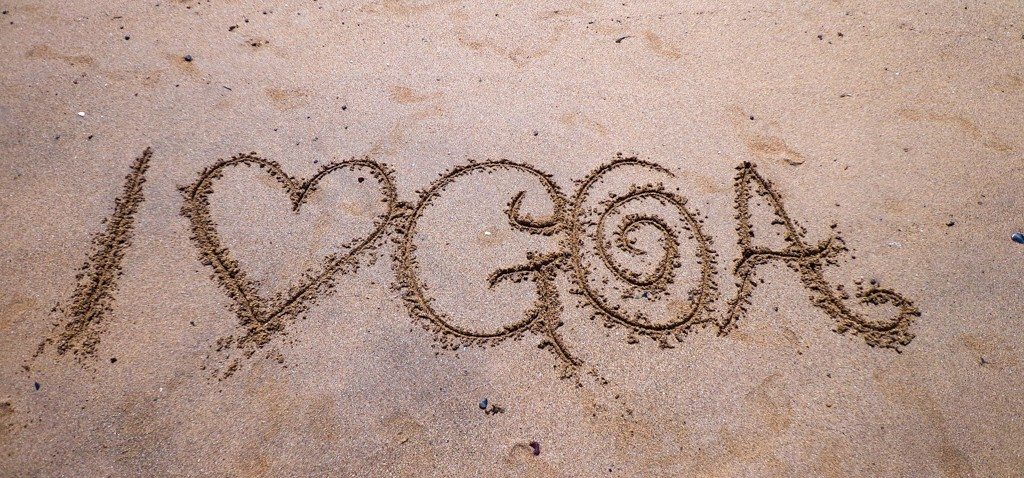 i love goa sand 