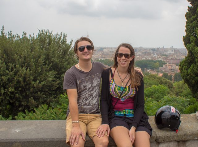 Enjoying the views over Rome