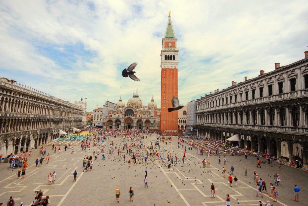 Famous St Marks Square in Venice