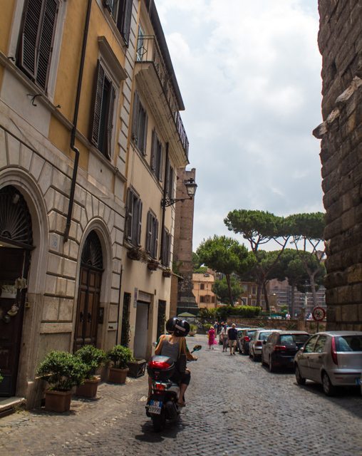 Following our guide through the historic streets of Rome