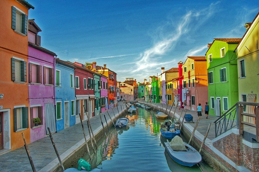 Colourful Burano Island just outside Venice. I know it doesn't look real does it!