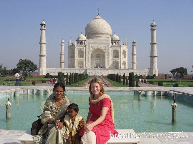 Mariellen Ward at the Taj Mahal 