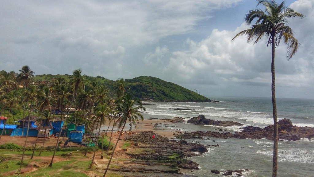Vagator Beach, Goa in monsoon