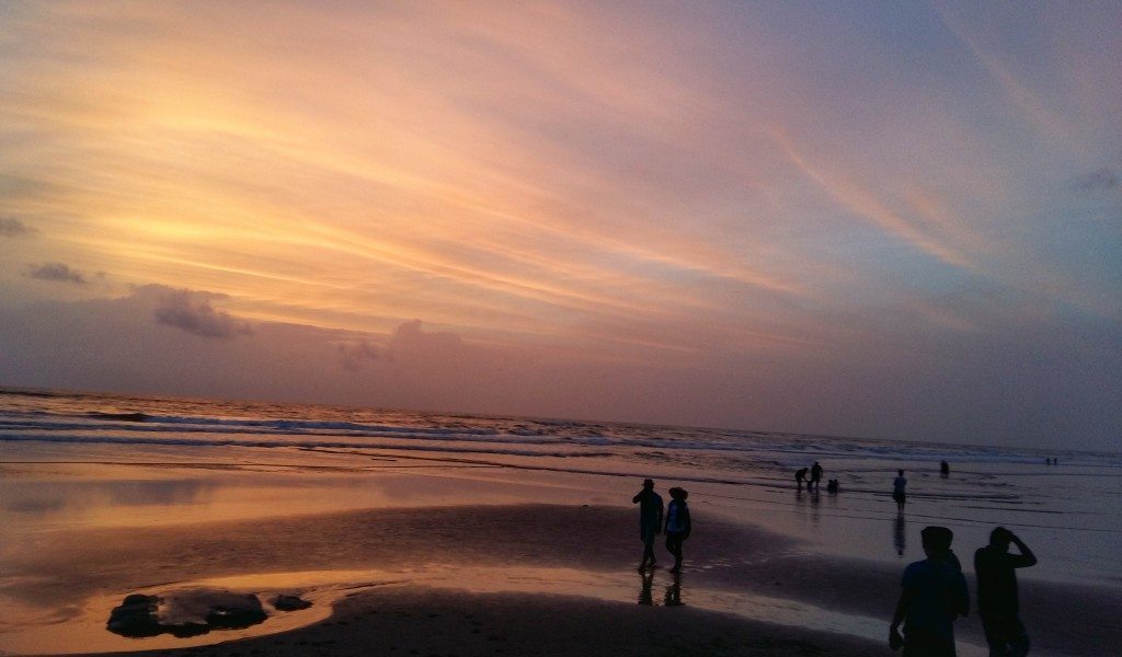 Sunset over Vagator Beach in Goa