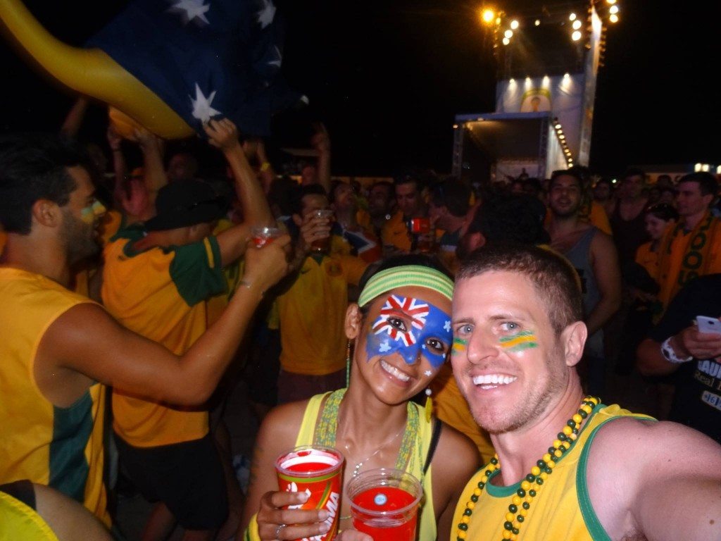 Cheering for the Socceroos, World Cup, Rio de Janeiro, Brazil