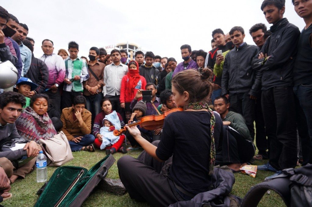 Playing in Nepal, 30 minutes after the earthquake