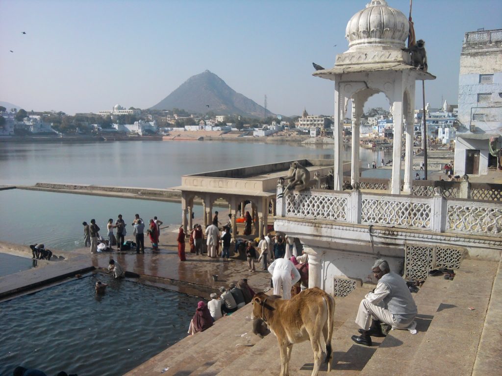 The ghats at Pushkar