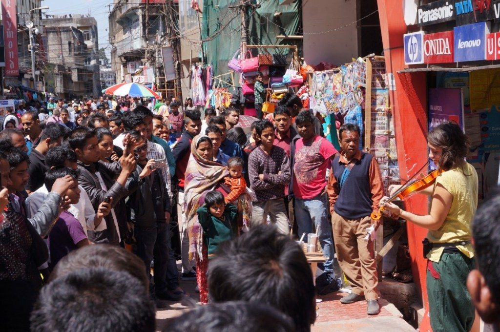 Busking in Shillong, India