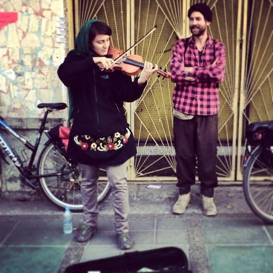Busking in Tehran